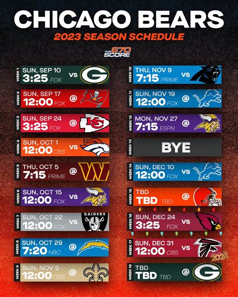 chicago bears schedule leak|Chicago Bears 2024 Schedule Tracker